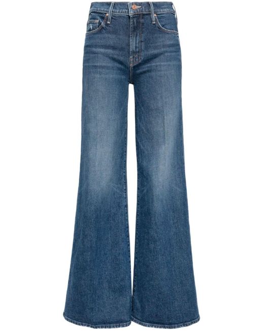 Mother Blue Twister Sneak High-rise Flared Jeans