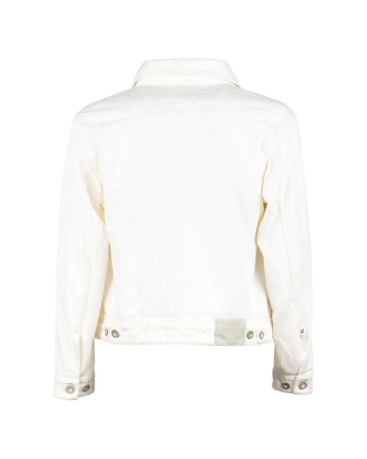 C P Company White Buttoned Jacket for men