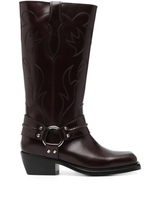 Sandro Black 50Mm Square-Toe Boots