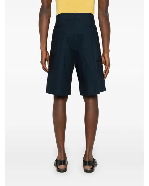 MODES GARMENTS Blue Poplin Bermuda Shorts for men