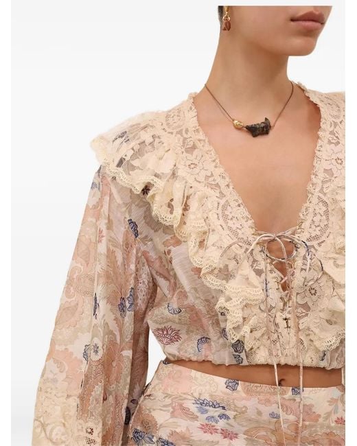 Zimmermann Natural Rebellion Ruffled Blouse