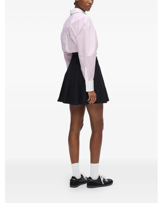 Karl Lagerfeld Black Pleated Mini Skirt
