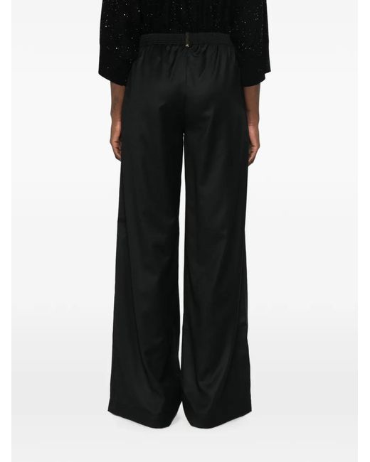 Fabiana Filippi Black Elasticated-Waist High-Waisted Trousers