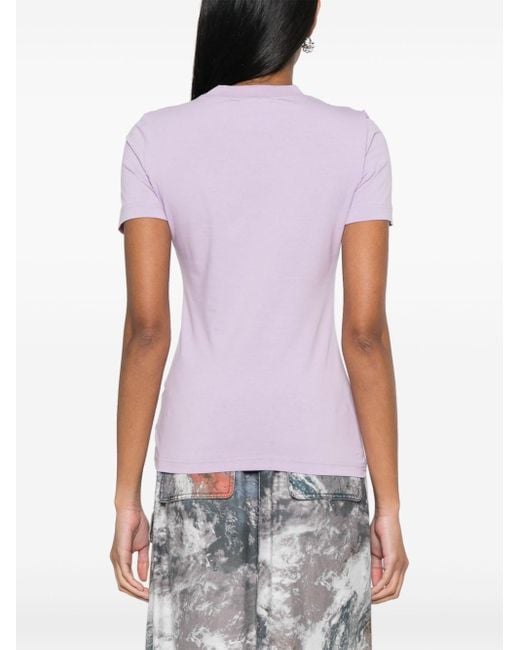 T-shirt à logo imprimé Versace en coloris Purple
