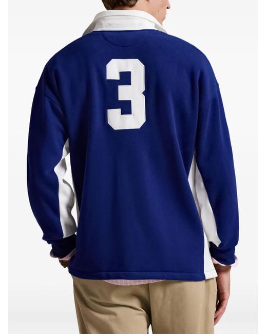 Polo Ralph Lauren Blue Long-Sleeve Rugby Polo Shirt for men