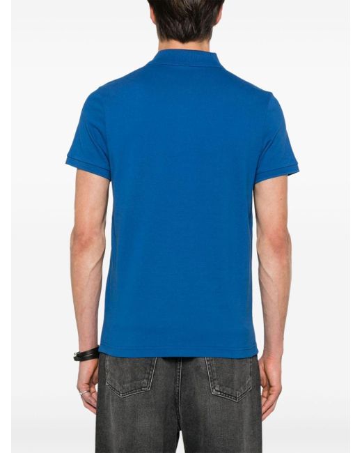 Moncler Poloshirt mit Logo-Patch in Blue für Herren