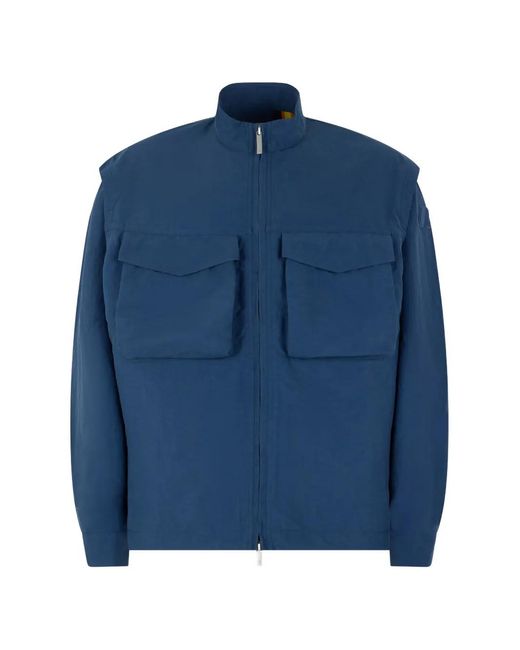 K-Way Blue Orian Flap-Pocket Zip-Up Jacket for men