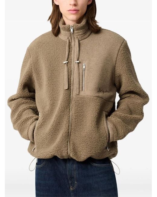 Axel Arigato Brown Embroidered-Logo Jacket for men