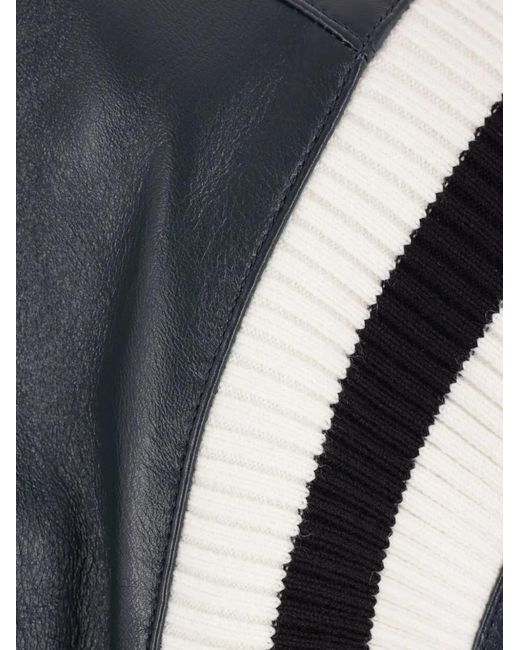 Loewe Blue Panelled Leather Jacket for men