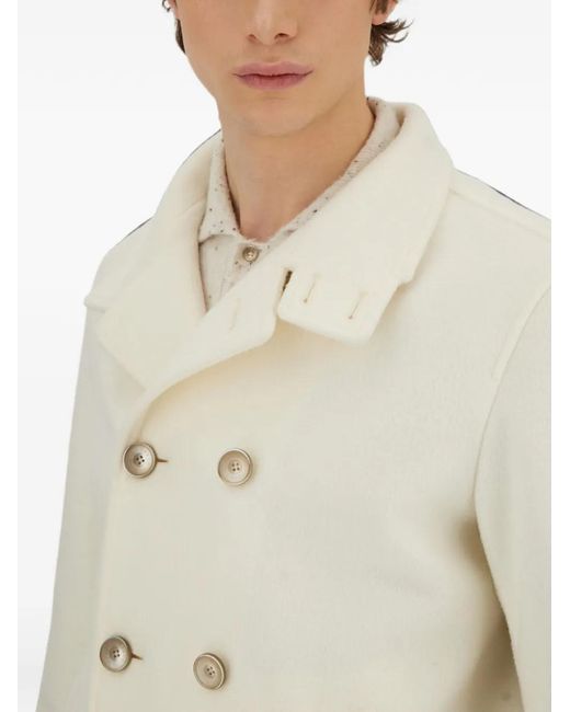 Herno White Resort Double-Breasted Peacoat for men