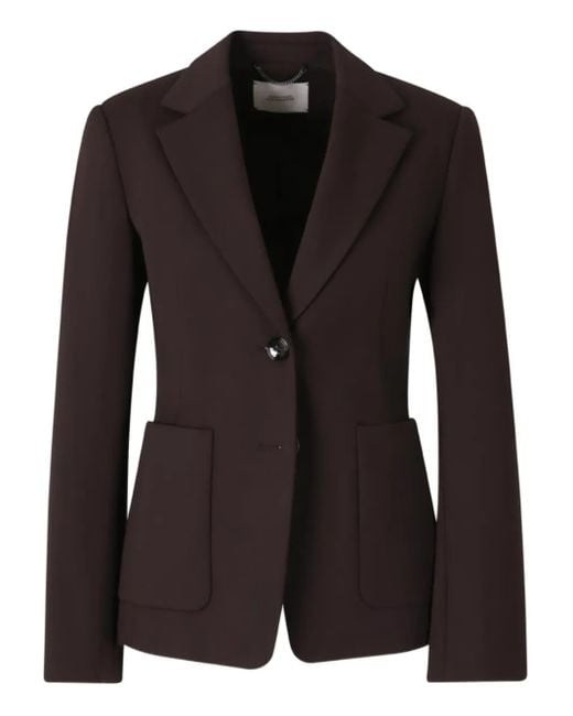 Dorothee Schumacher Black Notched-Lapel Single-Button Blazer
