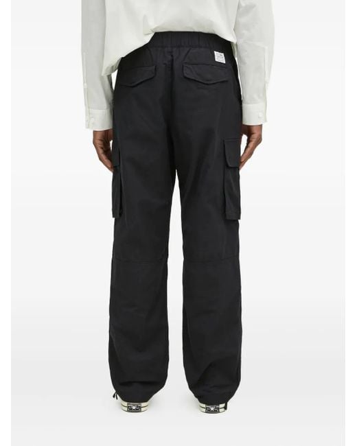 Thisisneverthat Black Logo-Patch Cargo Pants for men