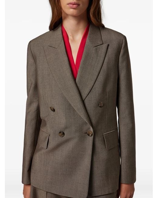 Paul Smith Brown Double-Breasted Wool Blazer