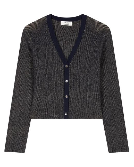 Studio Tomboy X Black Cardigan Mit V-Ausschnitt