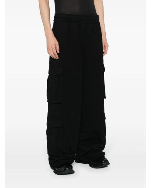 Vetements Black Cargo Cotton Track Pants