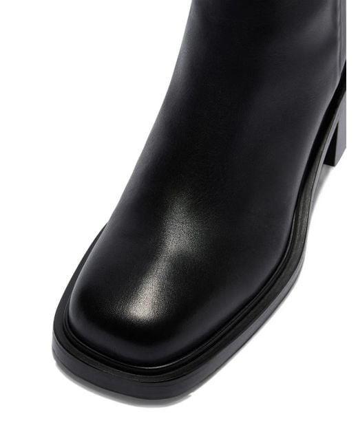 Aeyde Black Stiefel Mit Eckiger Kappe