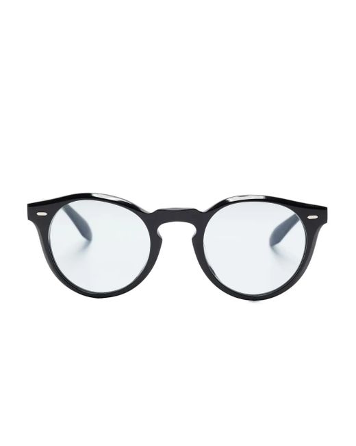 Oliver Peoples Black N.07 Round-Frame Sunglasses