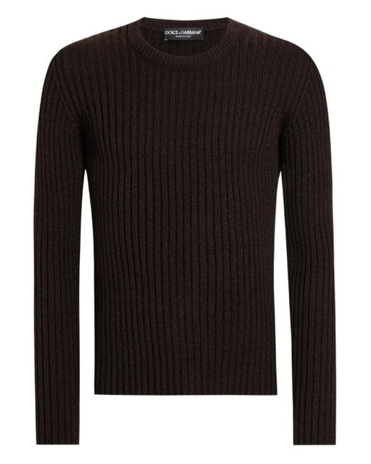 メンズ Dolce & Gabbana リブニット セーター Black
