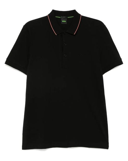 Boss Black Embroidered Logo Polo Shirt for men