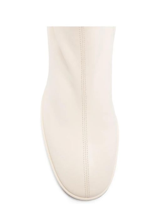 Aeyde White Ayla Round-Toe Boots