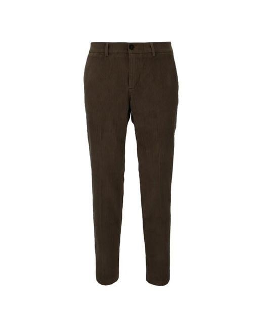 Cruna Gray Corduroy Solferino Trousers for men