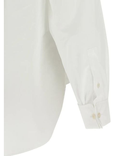 The Row White Fiora Cotton Poplin Shirt