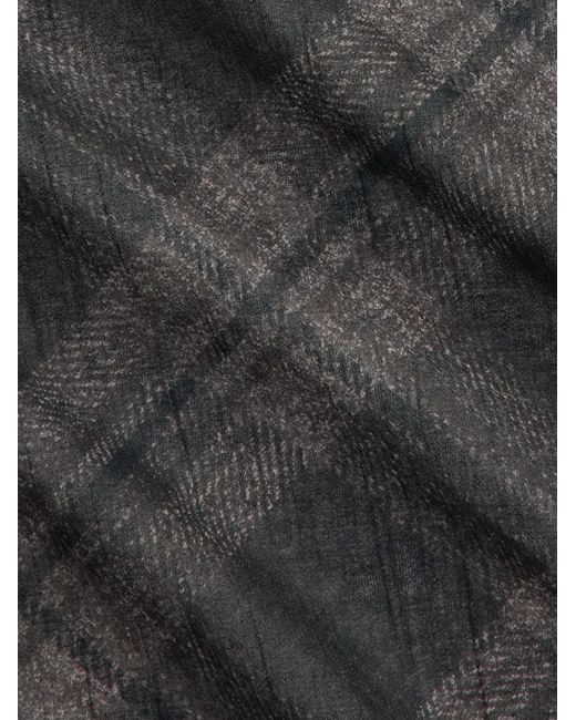 RRL Black Ruffled Plaid Shirt