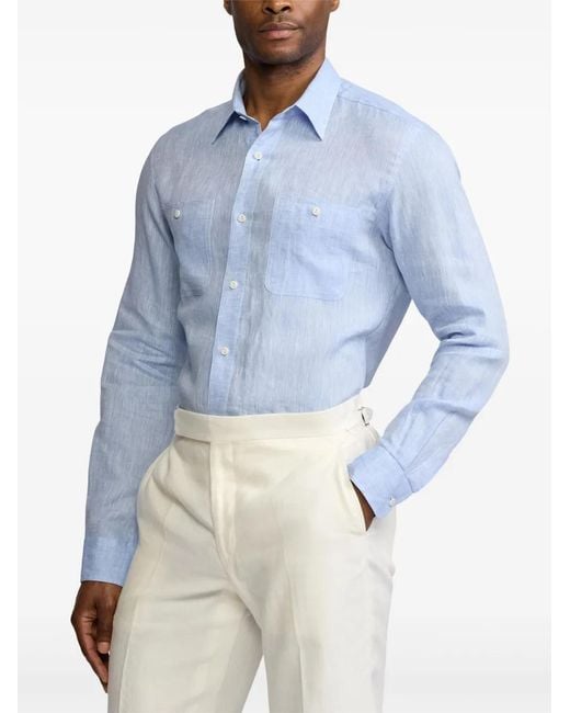 Ralph Lauren Chambray Overhemd in het Blue voor heren