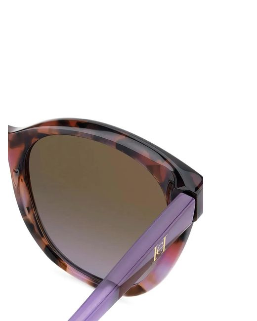 Carolina Herrera Brown Tortoiseshell-Effect Cat-Eye Sunglasses