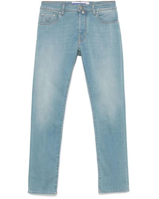 Jacob Cohen Helle Blaue Knopf-Jeans in Blue für Herren