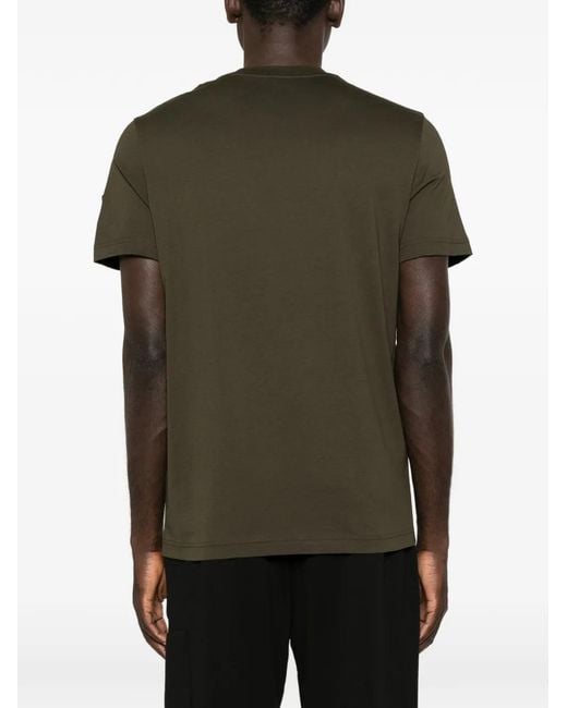 Moncler Green Chest-Pocket T-Shirt for men