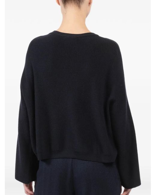 Dusan Black Round-Neck Sweater