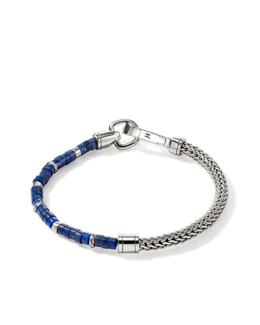John Hardy Blue Sterling Silver Lapis Lazuli Heishi Bracelet for men