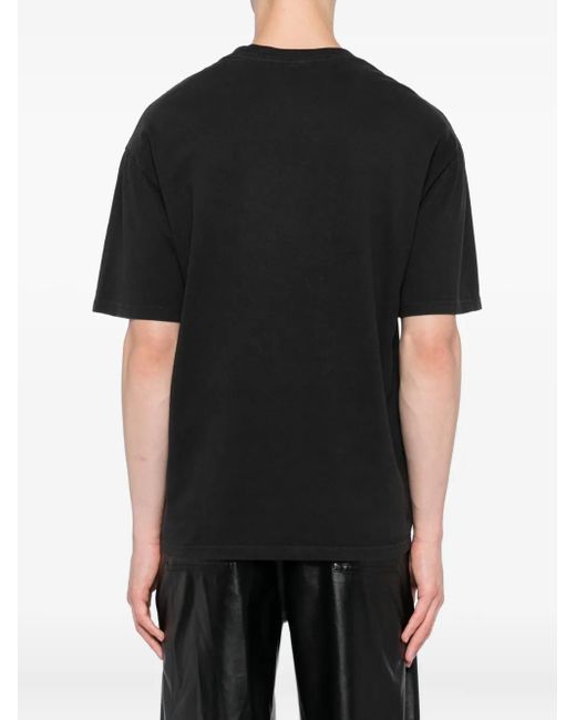 Melt Black Graphic-Print T-Shirt for men