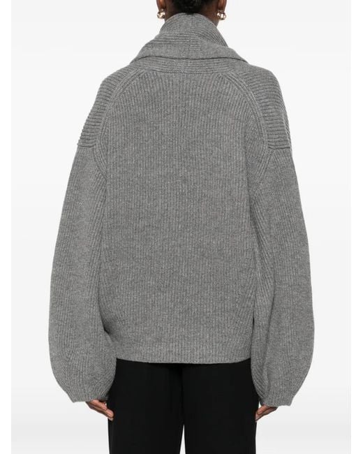 ROTATE BIRGER CHRISTENSEN Gray Buttoned Cardigan