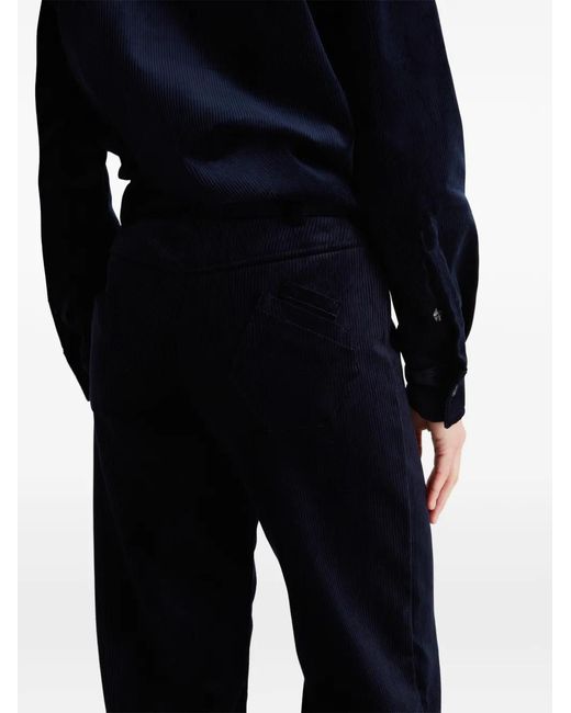 Violante Nessi Blue Corduroy Wide-Leg Trousers