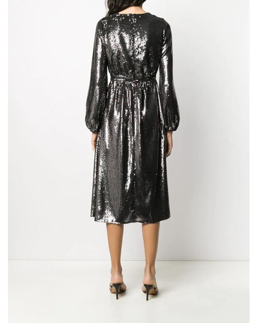 N°21 Black Sequin Detail Midi Dress