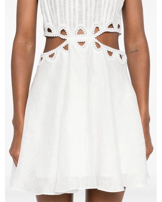 Robe Courte À Découpes Sandro en coloris White