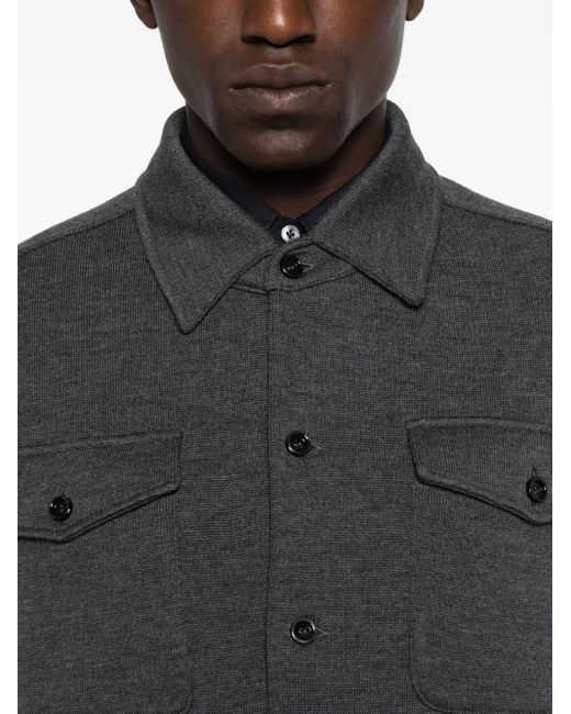Giacca-Camicia Con Tasche di Lardini in Gray da Uomo