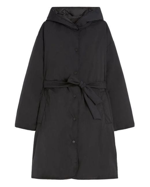 Weekend by Maxmara Black Hooded Belted Coat