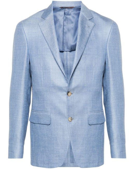 Canali Blue Single-breasted Blazer for men