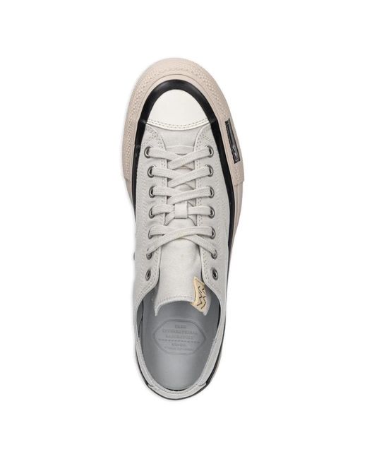 Visvim White Logo-Patch Lace-Up Sneakers for men