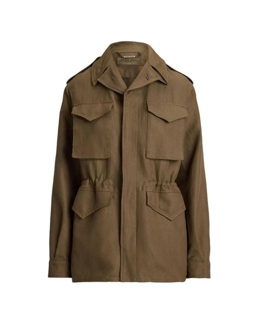 Ralph Lauren Brown Multiple-Pocket Field Jacket