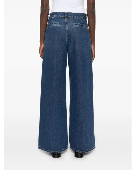 FRAME Blue Wide-Leg Jeans