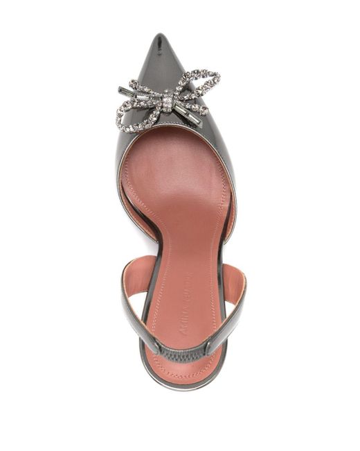 Zapatos Rosie con tacón de 95 mm AMINA MUADDI de color Metallic