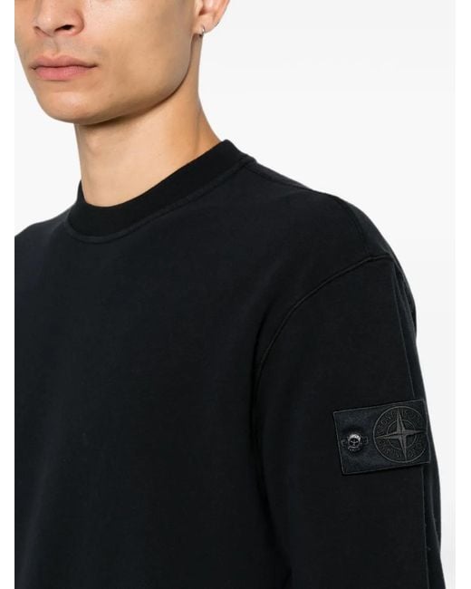 Pull À Patch Logo Stone Island pour homme en coloris Black