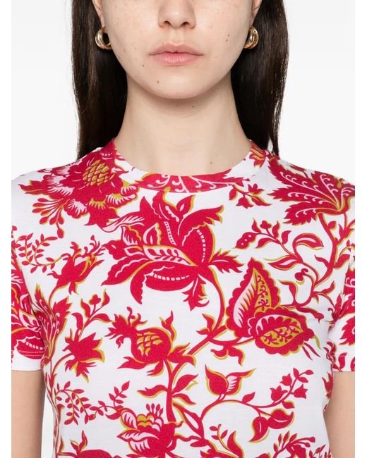 Etro Red Cotton T-Shirt