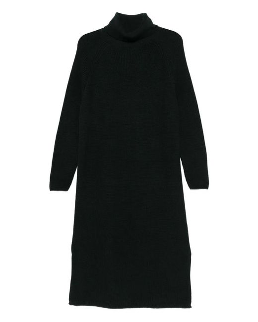 Marc O' Polo Black Turtleneck Raglan-Sleeve Midi Dress