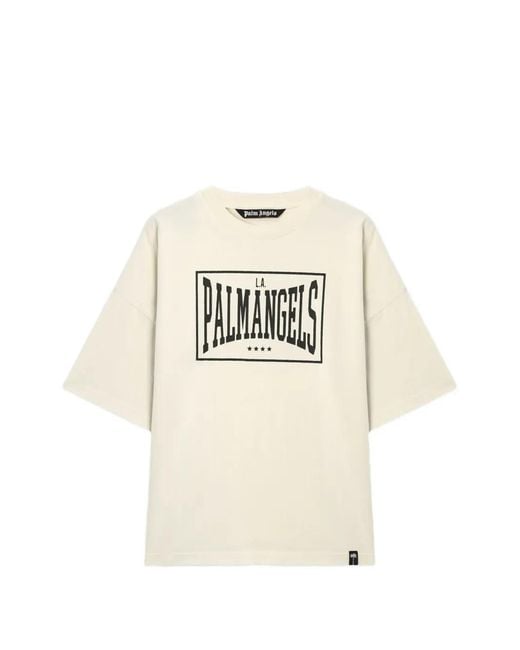 Palm Angels White Box Logo Loose T-Shirt for men