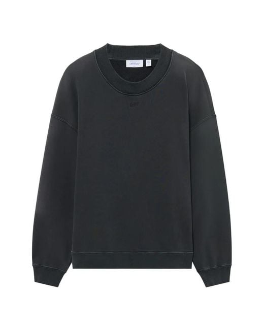 Off-White c/o Virgil Abloh Black Laundry Off Stamp Oversized Crewneck